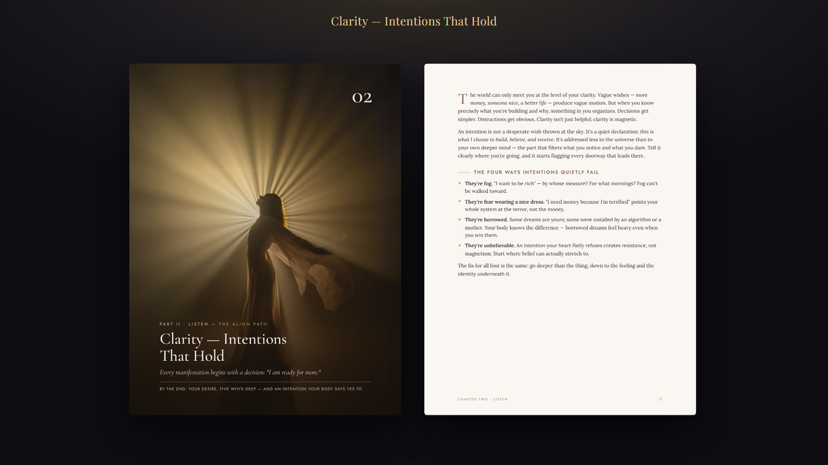 The Art of Manifestation — the practice, and when it isn't working