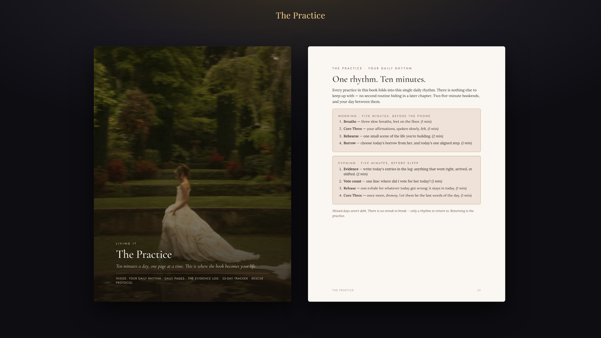 The Art of Manifestation — the 30-day tracker and the rescue page