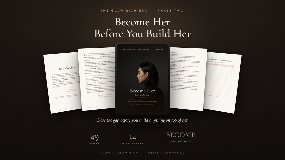 Become Her Before You Build Her — 47 pages, six movements, 30-day practice